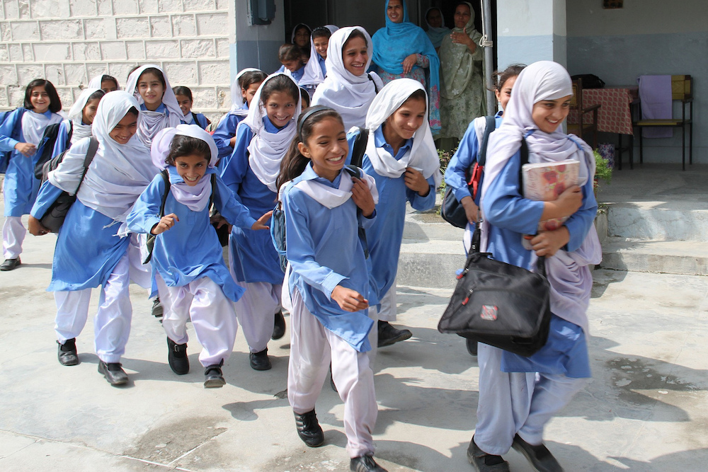 Girls at school in Abbottabad Pakistan